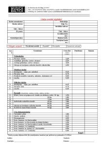 Dokumentācijas veidlapa