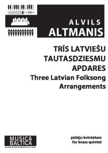 Trīs latviešu tautasdziesmu apdares
