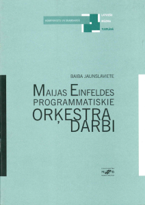 Maijas Einfeldes progammatiskie orķestra darbi