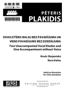 Divas etīdes balsij bez pavadījuma un viens pavadījums bez dziedājuma