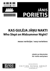 Kas gulēja Jāņu nakti