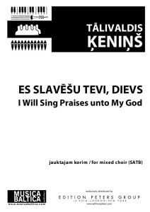 Es slavēšu Tevi, Dievs