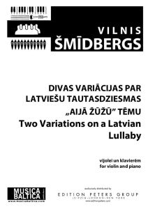Divas variācijas par latviešu tautasdziesmas "Aijā žūžū" tēmu