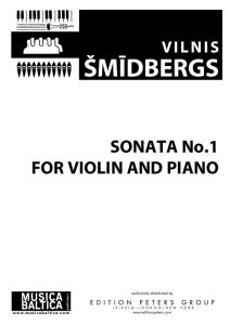 Sonāte Nr. 1 vijolei un klavierēm