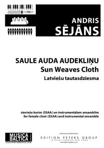 Saule auda audekliņu