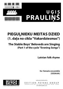 Pieguļnieku meitas dzied