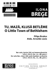 Tu, mazā, klusā Betlēme