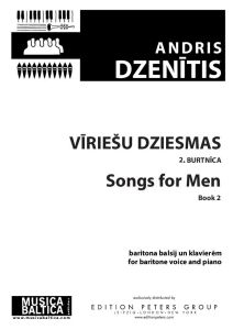 Vīriešu dziesmas, 2. burtnīca