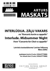 Interlūdija. Zāļu vakars no "Koncerts korim a cappella"