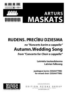 Rudens.Precību dziesma no "Koncerts korim a cappella"