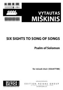 Six Sights to Song of Songs