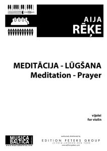 Meditācija - Lūgšana