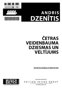 Četras Veidenbauma dziesmas un veltījums