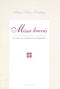 Missa Brevis jauktajam korim ar taustiņu pavadījumu