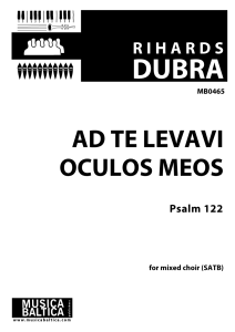 Ad te levavi oculos meos