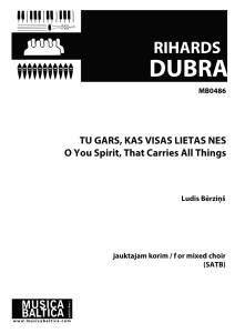 Tu gars, kas visas lietas nes