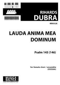 Lauda anima mea Dominum