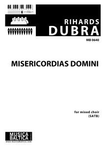 Misericordias Domini...