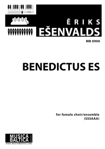 Benedictus Es
