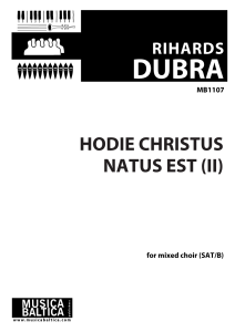 Hodie Christus natus est (II)