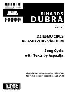 Dziesmu cikls ar Aspazijas vārdiem