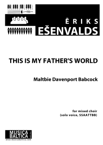 This Is My Father's World