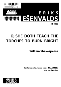 O, She Doth Teach the Torches to Burn Bright