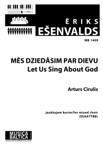 Mēs dziedāsim par Dievu