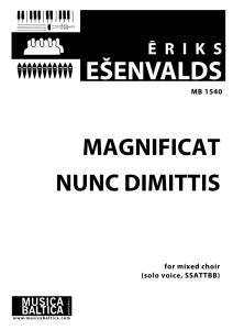 Magnificat; Nunc Dimittis