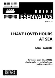 I Have Loved Hours At Sea
