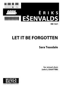 Let it be forgotten