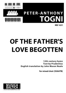 Of the Father's Love Begotten