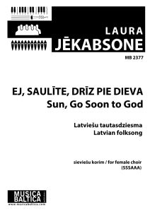 Ej, saulīte, drīz pie Dieva