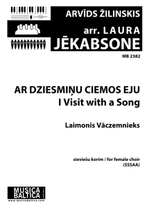 Ar dziesmiņu ciemos eju