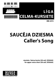 Saucēja dziesma