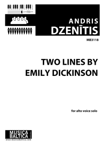 Two Lines by Emily Dickinson