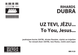 Uz Tevi, Jēzu...