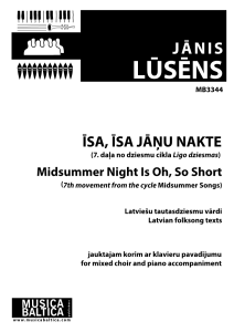 Īsa, īsa Jāņu nakte