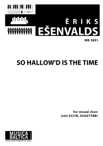 So Hallow'd Is That Time'