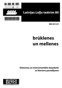 Brūklenes un mellenes. Leļļu teātra dziesmas