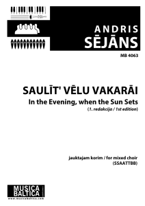 Saulīt vēlu vakarāi