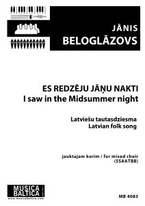 Es redzēju Jāņu nakti