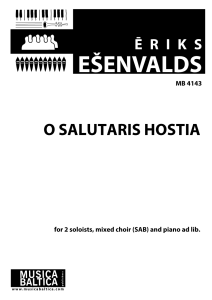 O Salutaris Hostia
