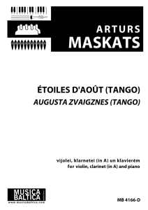 ÉTOILES D'AOÛT (TANGO)
