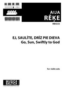 Ej, saulīte, drīz pie Dieva