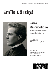 Melanholiskais valsis (Intermediate Piano Duet)