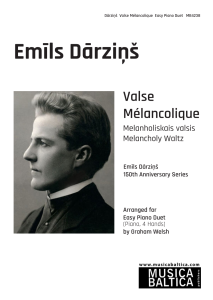 Melanholiskais valsis (Easy Piano Duet)