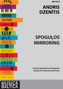 Spoguļos. Sonāte klarnetei un klavierēm
