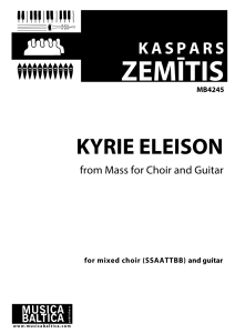 Kyrie eleison no Mesas korim un ģitārai