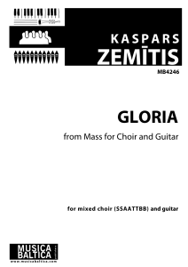 Gloria no Mesas korim un ģitārai